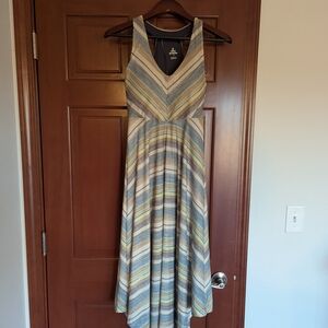 Prana Multicolor Striped High Low Dress